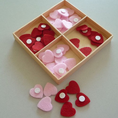 Filzherzen 48x confetti - 48x,