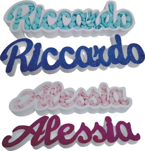 Porta confetti con scritta - con,