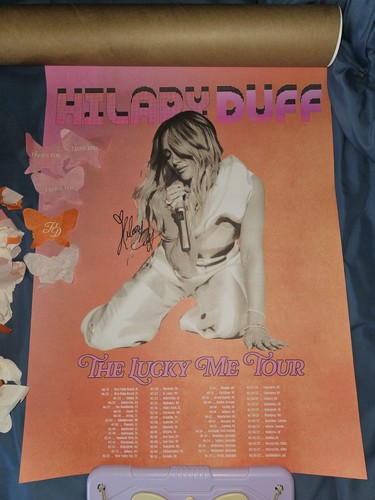 Poster hilary duff firmato - poster,